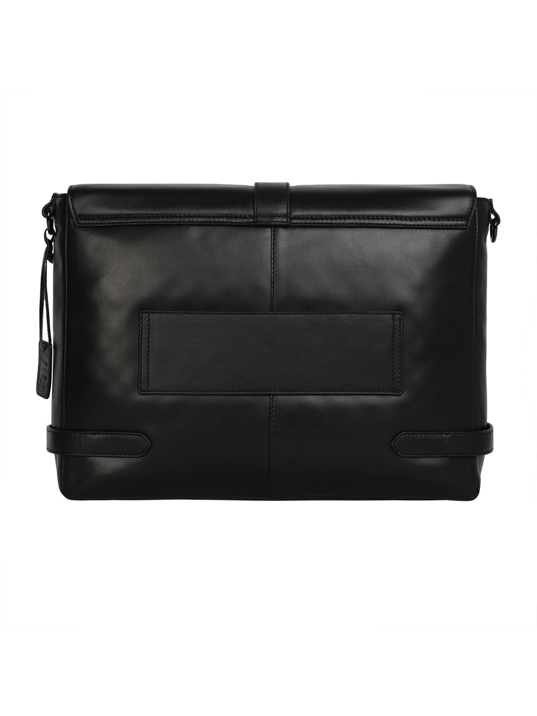 BAGATT Black Leather Messenger Bag