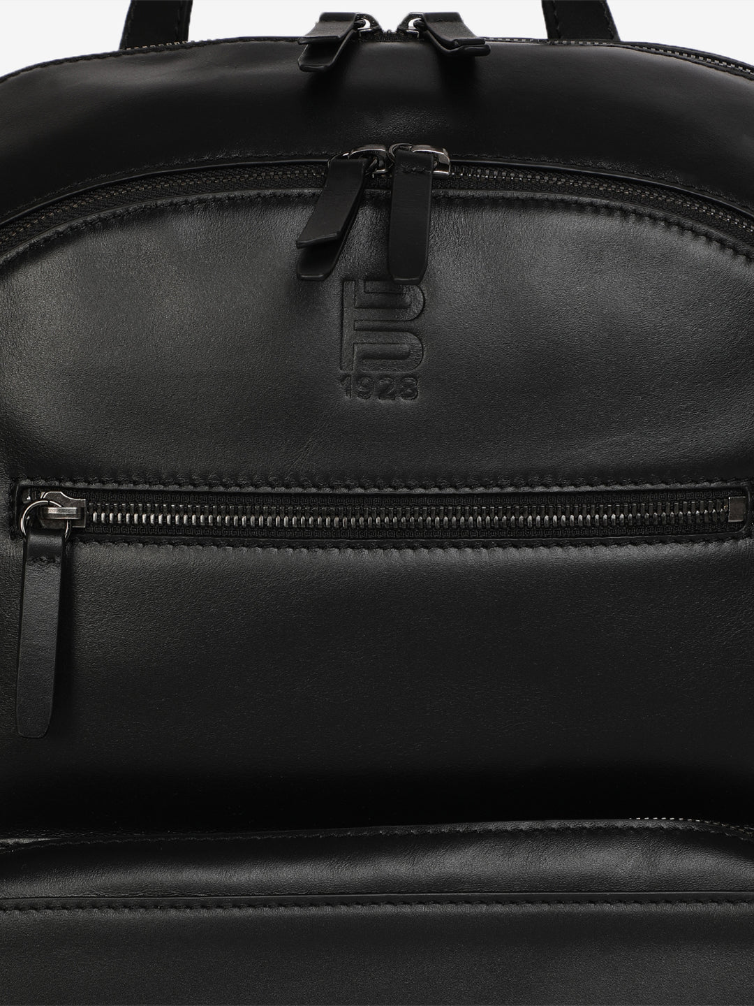 BAGATT Black Leather Backpack