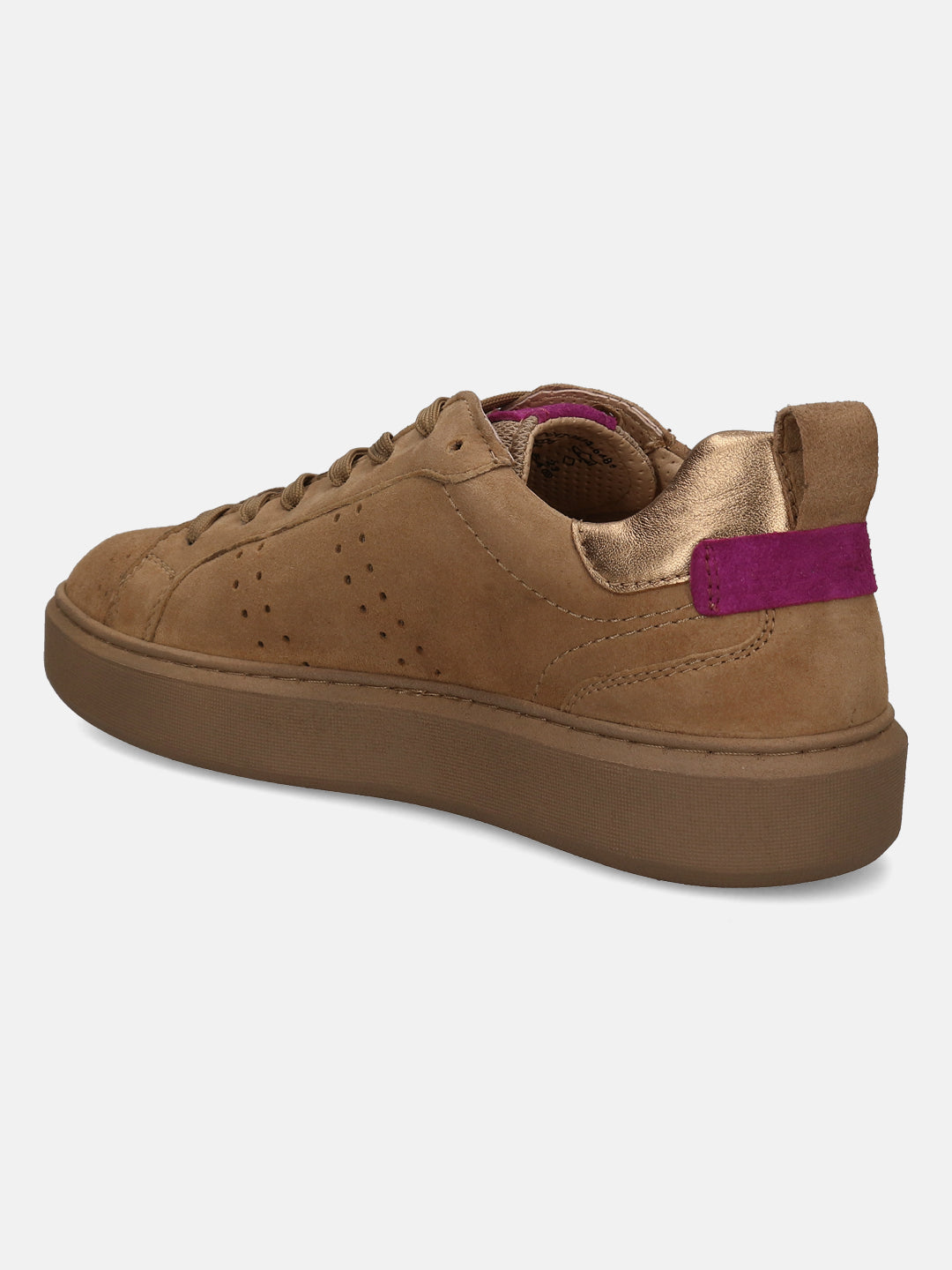 Gina Mid-Brown Suede Mid Top Sneakers