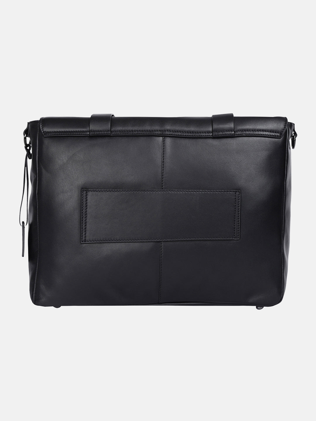 BAGATT Black Leather Laptop Bag