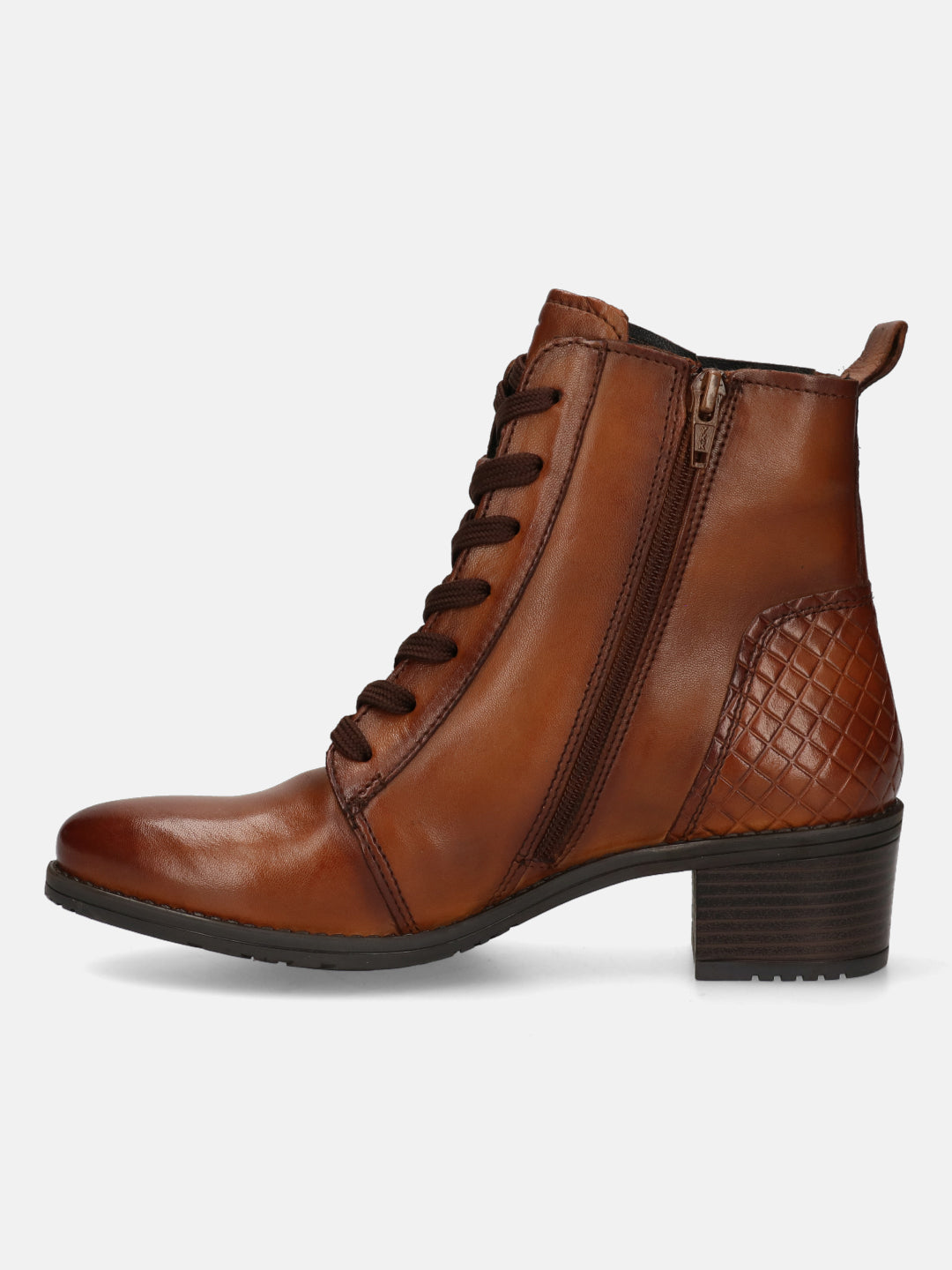 Ruby Cognac Ankle Boots - BAGATT