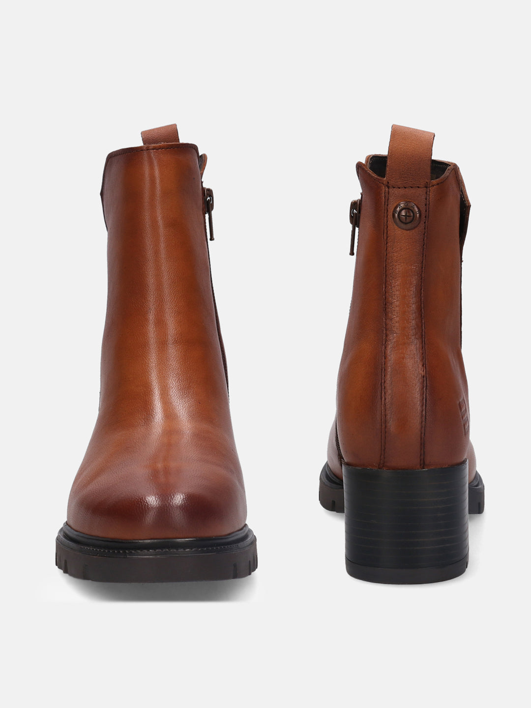 Yamila Cognac Ankle Boots - BAGATT
