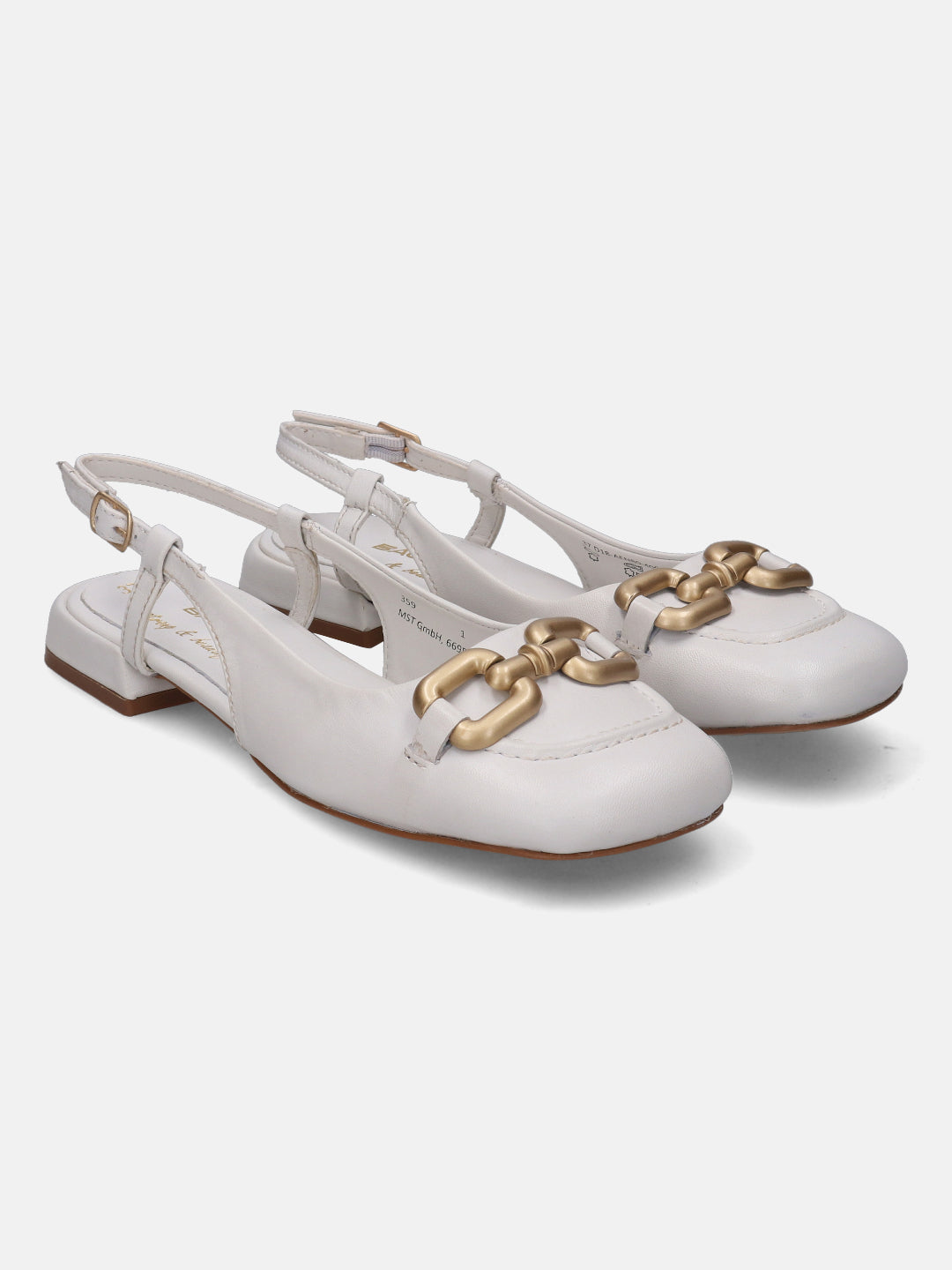 Genova White Flat Sandals - BAGATT