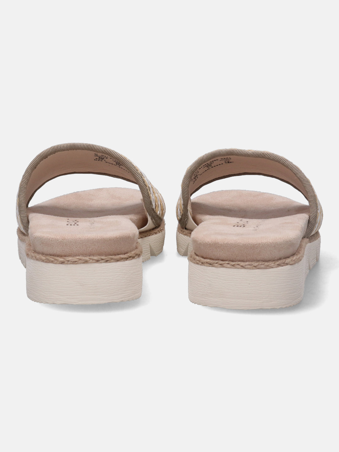 Kiko Beige & Olive Flatform Sandals - BAGATT