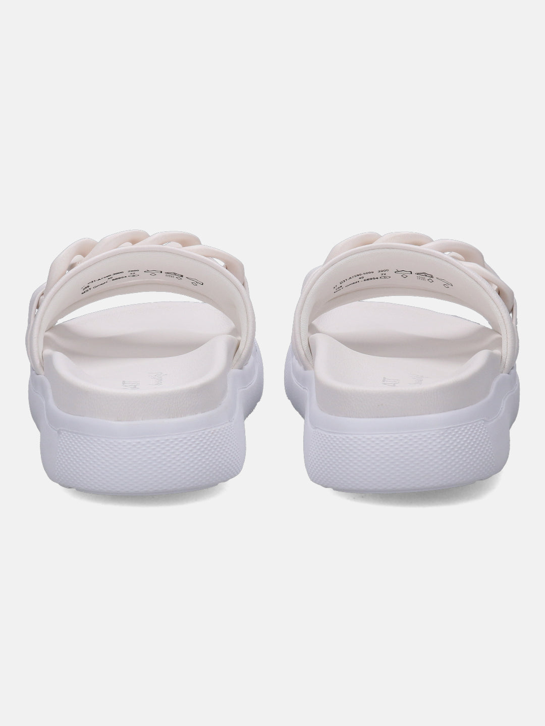 Dalia White Flatform Sandals - BAGATT