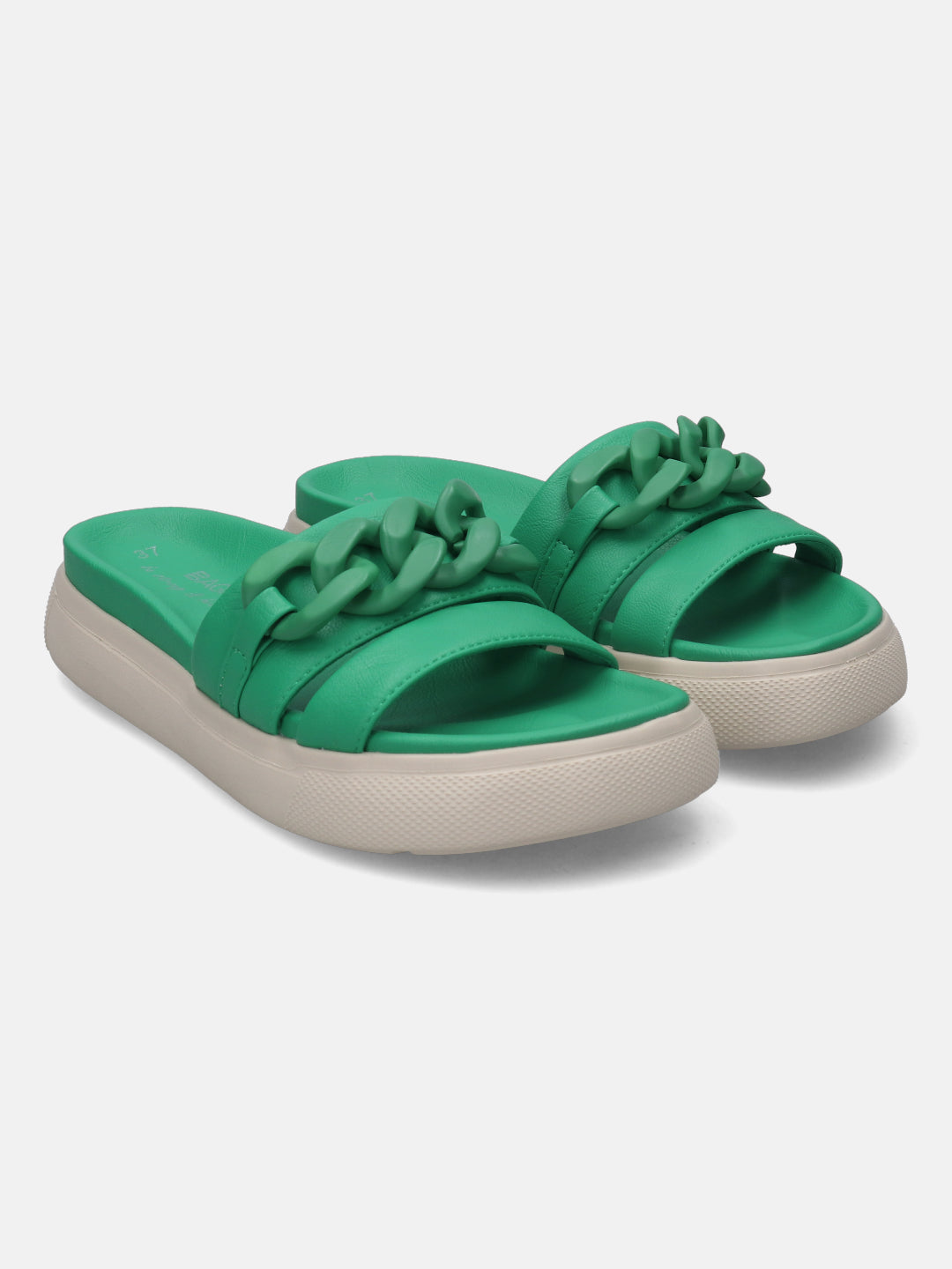 Dalia Green Flatform Sandals - BAGATT