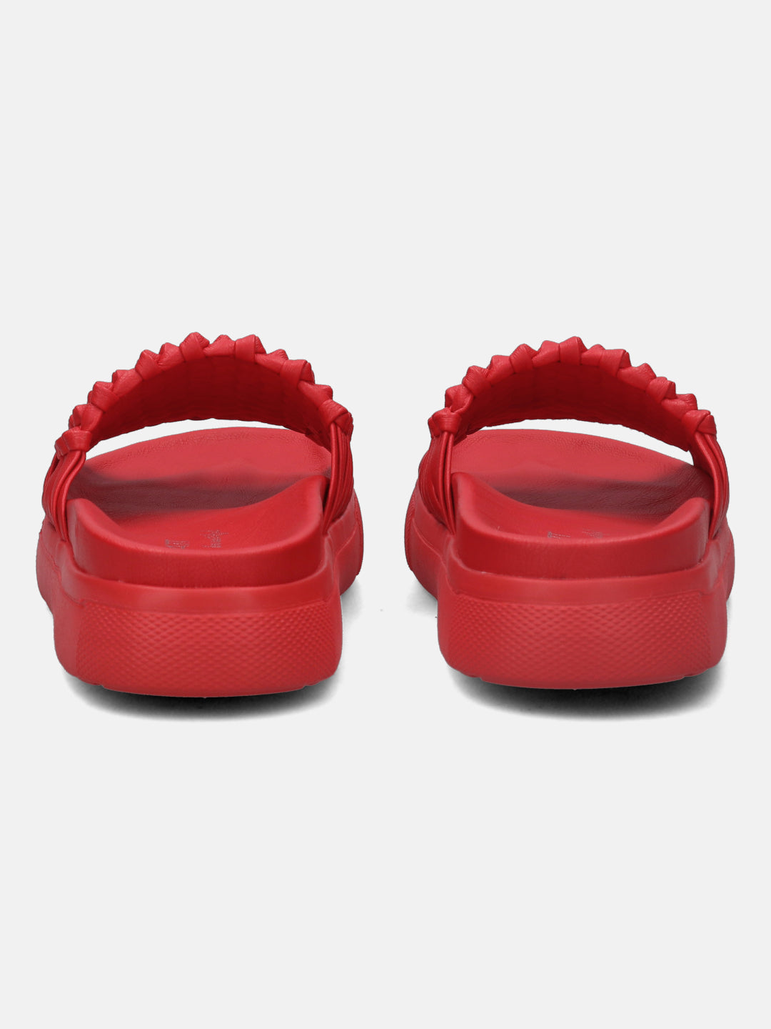 Dalia Red Flatform Sandals - BAGATT