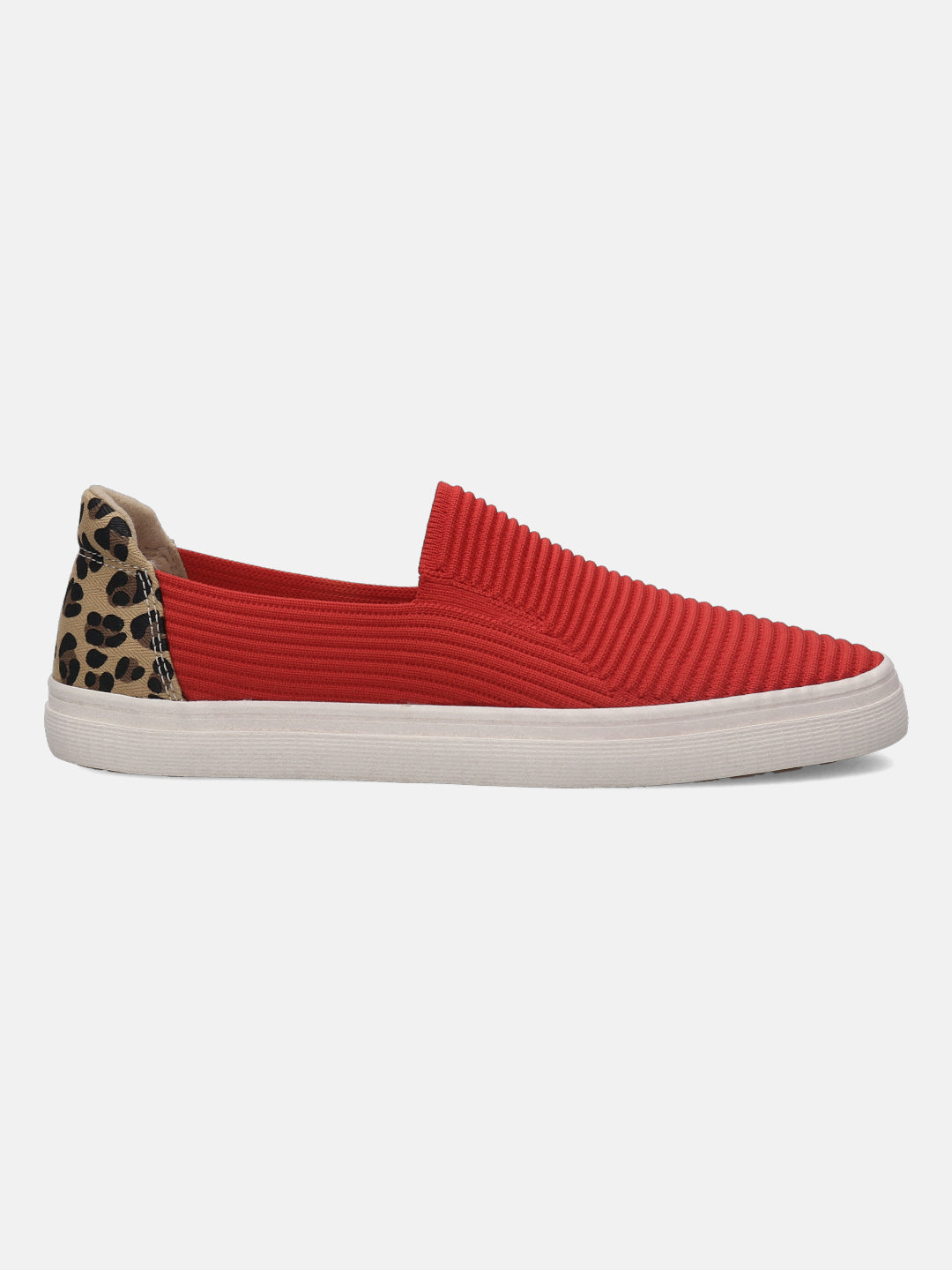 Level Red Animal Print Casual Loafers - BAGATT
