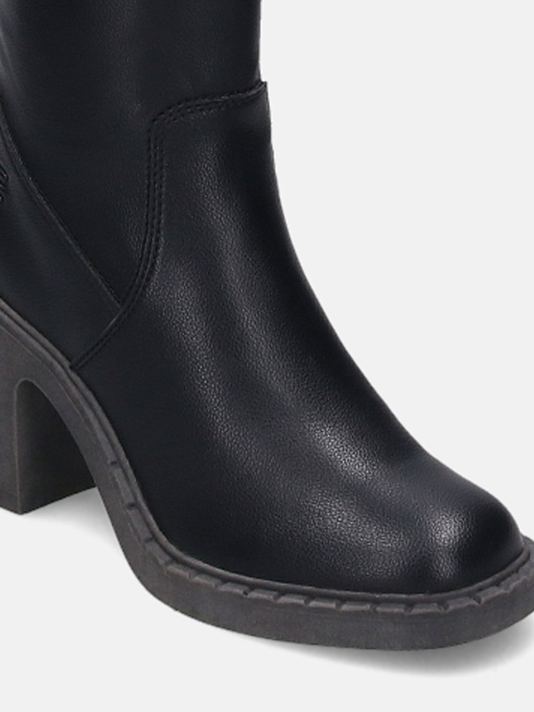 Malea Black Thigh-High Boots - BAGATT