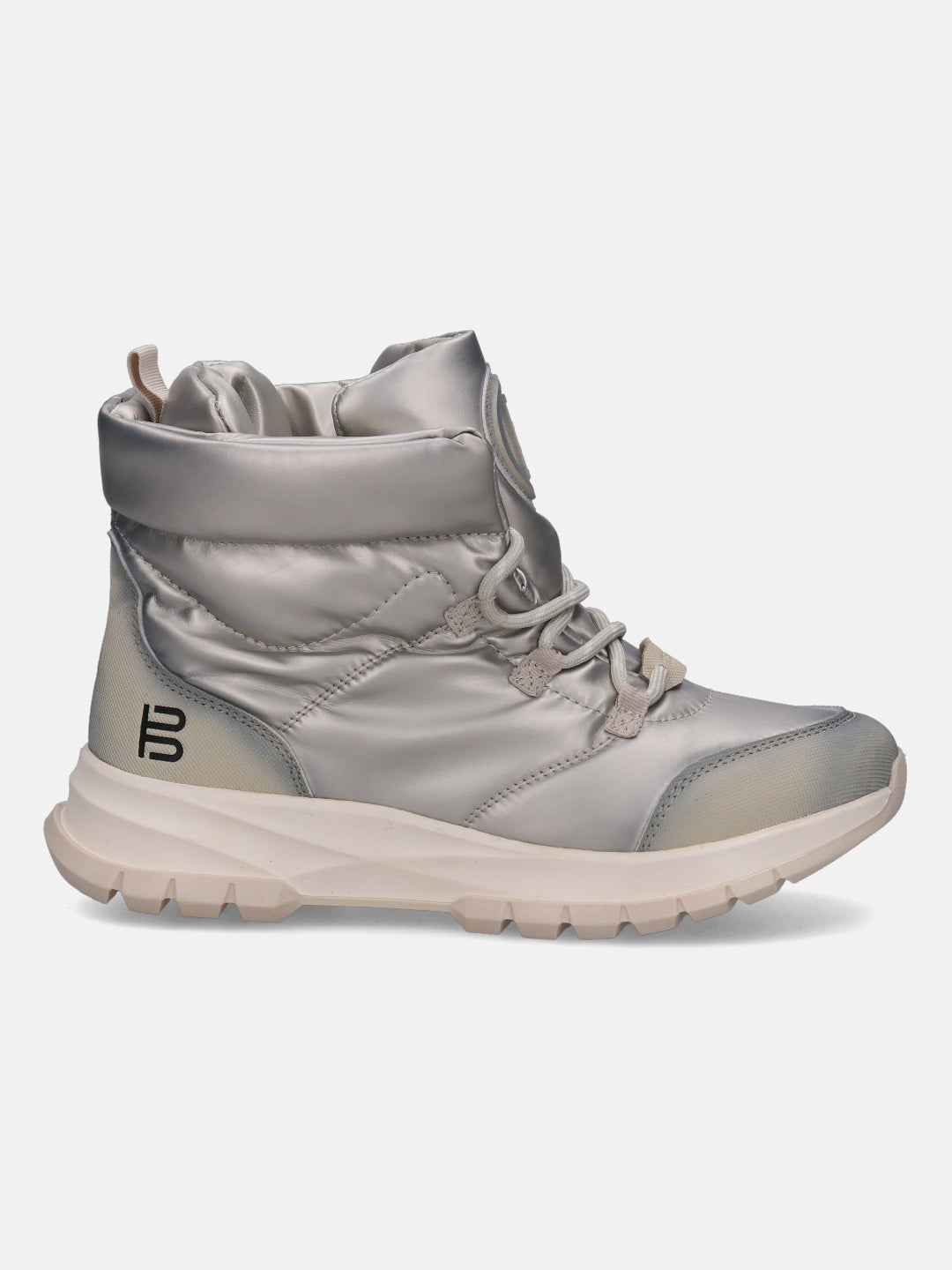 Athena Tex Metallics Silver Ankle Boots - BAGATT