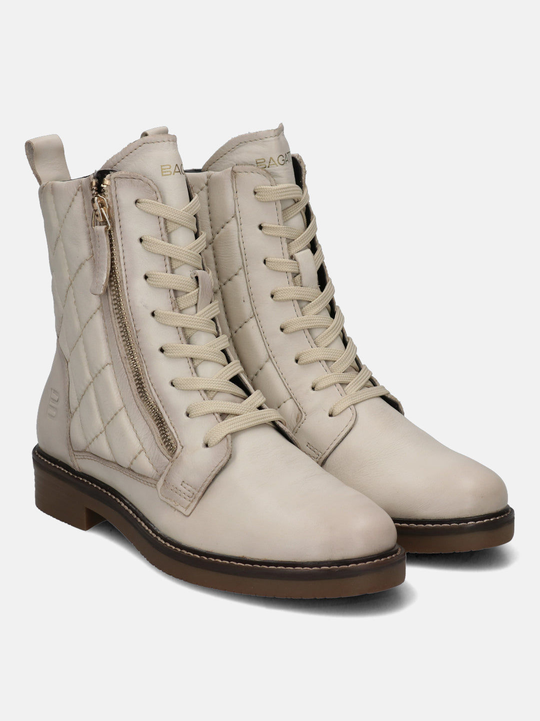 Zina Off White Ankle Boots - BAGATT