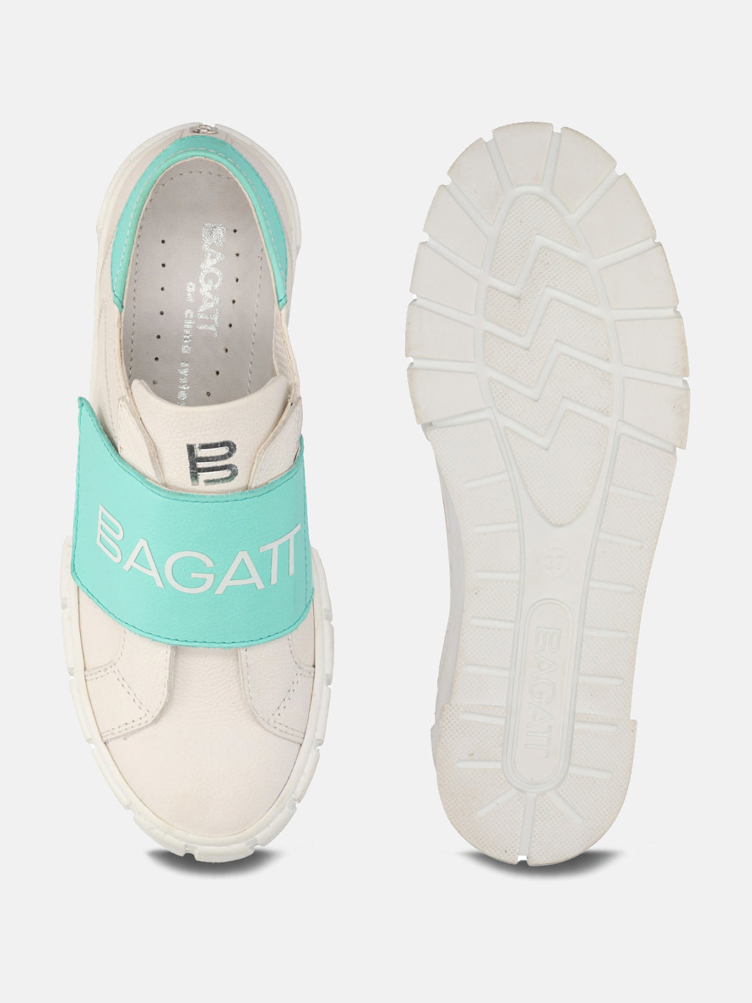 Tia White & Light Blue Sneakers - BAGATT